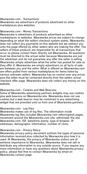 wearwonka privacy