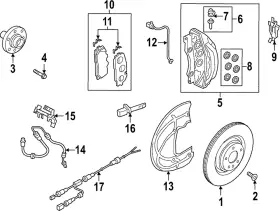 83a-615-121 Audi Genuine Disc Brake Pad Wear Sensor