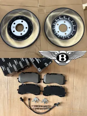4m0698151ak Bentley Oem 2017-2021 Bentayga 3.0 4.0 6.0l Front Brake Pads And Rotors With Sensor