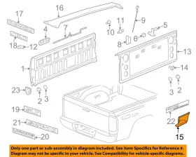 5159222aa Chrysler Oem 2004 Ram 1500 Pick Up Box Exterior Trim-cladding