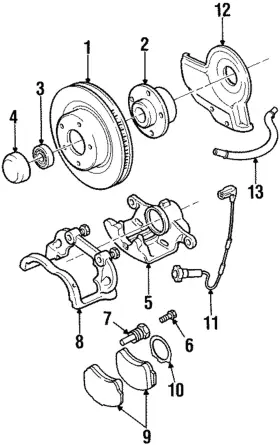90495144 Gm Genuine Front Disc Brake Pad Electronic Wear Sensor