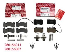 980156013 Maserati Oem 2013-2019 Ghibli Quattroporte 3.0l Front Rear Brake Pads Brakes