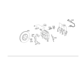 164-540-10-17 Mercedes-benz Genuine Brakepad Wear Sensor