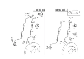 202-540-06-34-64 Mercedes-benz Genuine Electrical Line