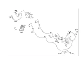 204-540-46-05-64 Mercedes-benz Genuine Electrical Wiring Harness / Bbva Ha Re