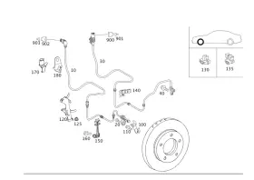 221-540-02-05 Mercedes-benz Genuine Electrical Wiring Harness