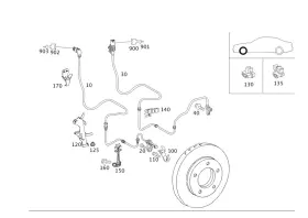 221-540-92-05 Mercedes-benz Genuine Wiring Harness