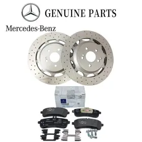 A0004203700 Mercedes-benz Oem S63 And S65 Amg Rear Brake Pads Rotors Set - Genuine