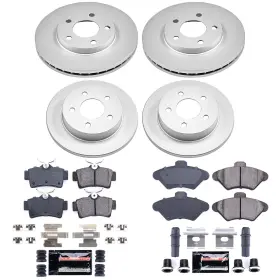 Powerstop Cpk1300-23 Z23 Daily Driver Premium Carbon-fiber Ceramic Brake Pad And Fully Coated Rotor K