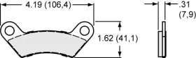 150-11648k Wilwood Brakes Brake Pad Smartpad Bp-10 Metallic Set Of 4