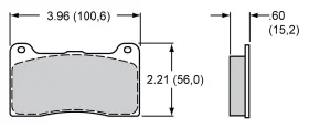 150-12248k Wilwood Brakes Brake Pad Smartpad Bp-40 Metallic Set Of 4