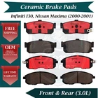 Brembo Oem Front & Rear Ceramic Brake Pads Kit For 2000-2001 Nissan Infiniti New. Price: $124.98.