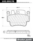 Centric Front Disc Brake Pad For Boxster, Cayman, Carrera Gt, 911 (102.09170) New. Price: $36.38.