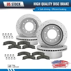 Front + Rear Drilled Disc Rotors & Brake Pads For Silverado Sierra 2500 3500 Hd New. Price: $359.01.