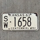 1961 Kansas License Plate Auto Garage Decor Vintage Sw 1658 Used. Price: $44.99.