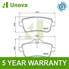 Brake Pads Set Rear Unova Fits Gle Gl-class Gls 3.0 Cdi 4.7 5.5 New. Price: $129.23.