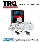 Trq Brake Rotor Drilled Slotted & Ceramic Pad Kit Front Rear Set For Bmw New. Price: $218.95.