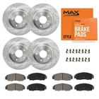 Front & Rear Drilled Brake Rotors + Pads For Chevy Silverado 1500 Sierra New. Price: $297.37.