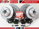 For Bmw M3 E46 3.2 Front Rear Sport Drilled Brake Discs Brembo Pads Wear Sensor New. Price: $590.98.