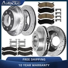 12.8" Front 12.99" Rear Drilled Brake Pad Rotor Kit For Silverado 1500 2500 Hd New. Price: $260.98.