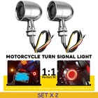 4PCS Chrome Led Drl Turn Signal Brake Indicator Amber Red Light Universal 12V New. Price: $48.72.