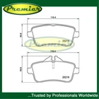 Premier Rear Brake Pads Set Fits Gle Gl-class Gls 3.0 Cdi 4.7 5.5 New. Price: $140.53.