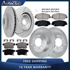 Front Rear Drilled Rotor Ceramic Brake Pads For 2008 - 2017 Honda Accord New. Price: $167.92.