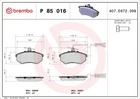 Brembo 85 016 Brake Pad Set, Disc For Audi, Cherry, Zhonghua (brilliance) Neu. Price: $60.21.