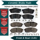 New Oe Front & Rear Brake Pads For 2000-2001 Nissan Infiniti Lifetime Warranty. Price: $96.62.