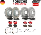 Front & Rear Rotors Brake Pad Sets With Sensors For 1999-2012 Porsche Vehicles New. Price: $1273.33.
